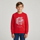 Boys Red Logo Sweatshirt, 1, hi-res