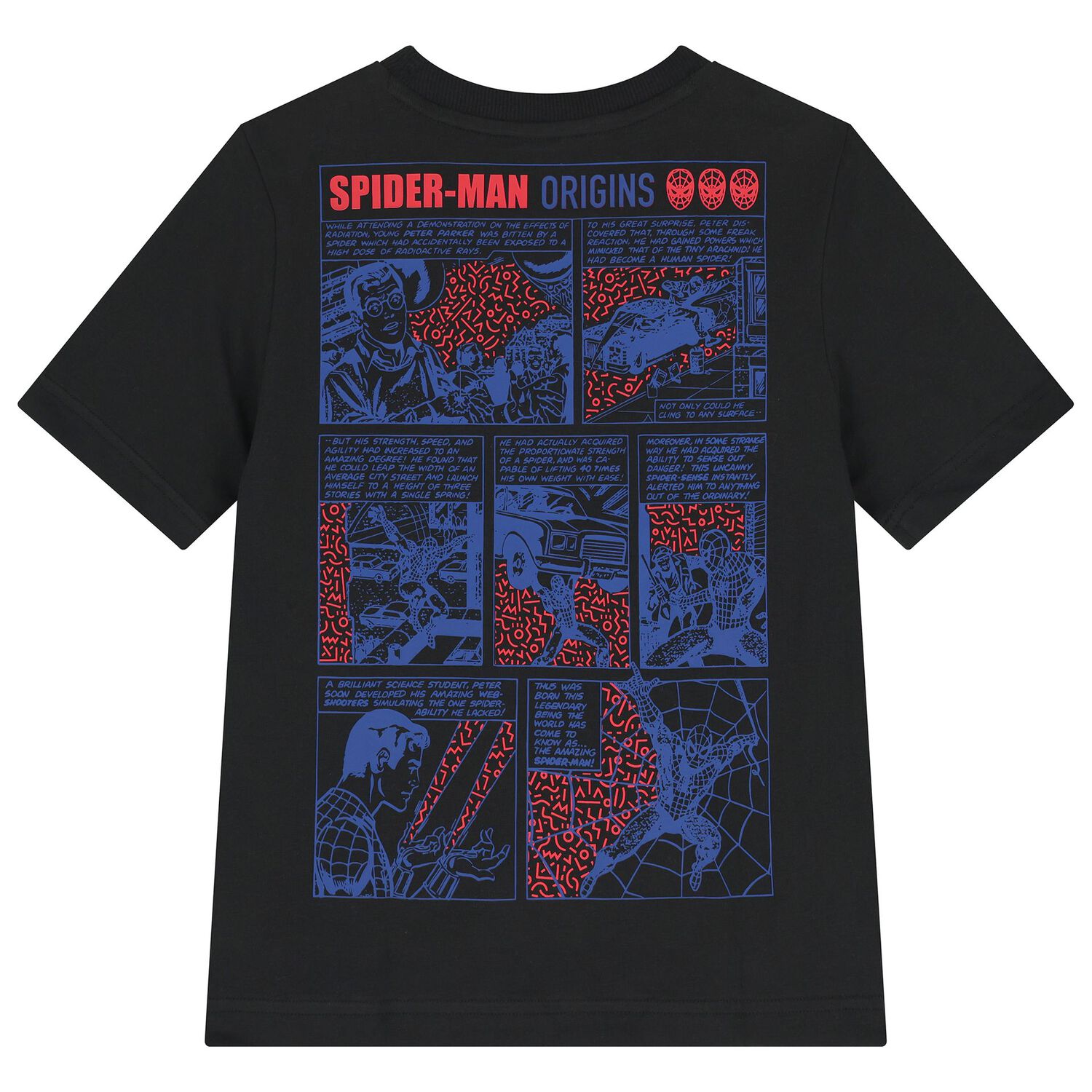 Boys Black Marvel T-Shirt, 1, hi-res