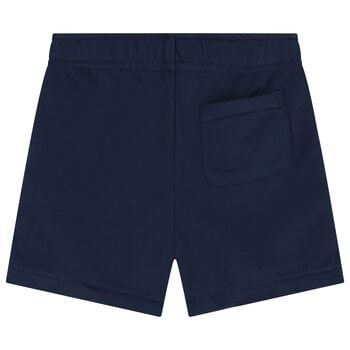 Baby Boys Navy Blue Logo Shorts