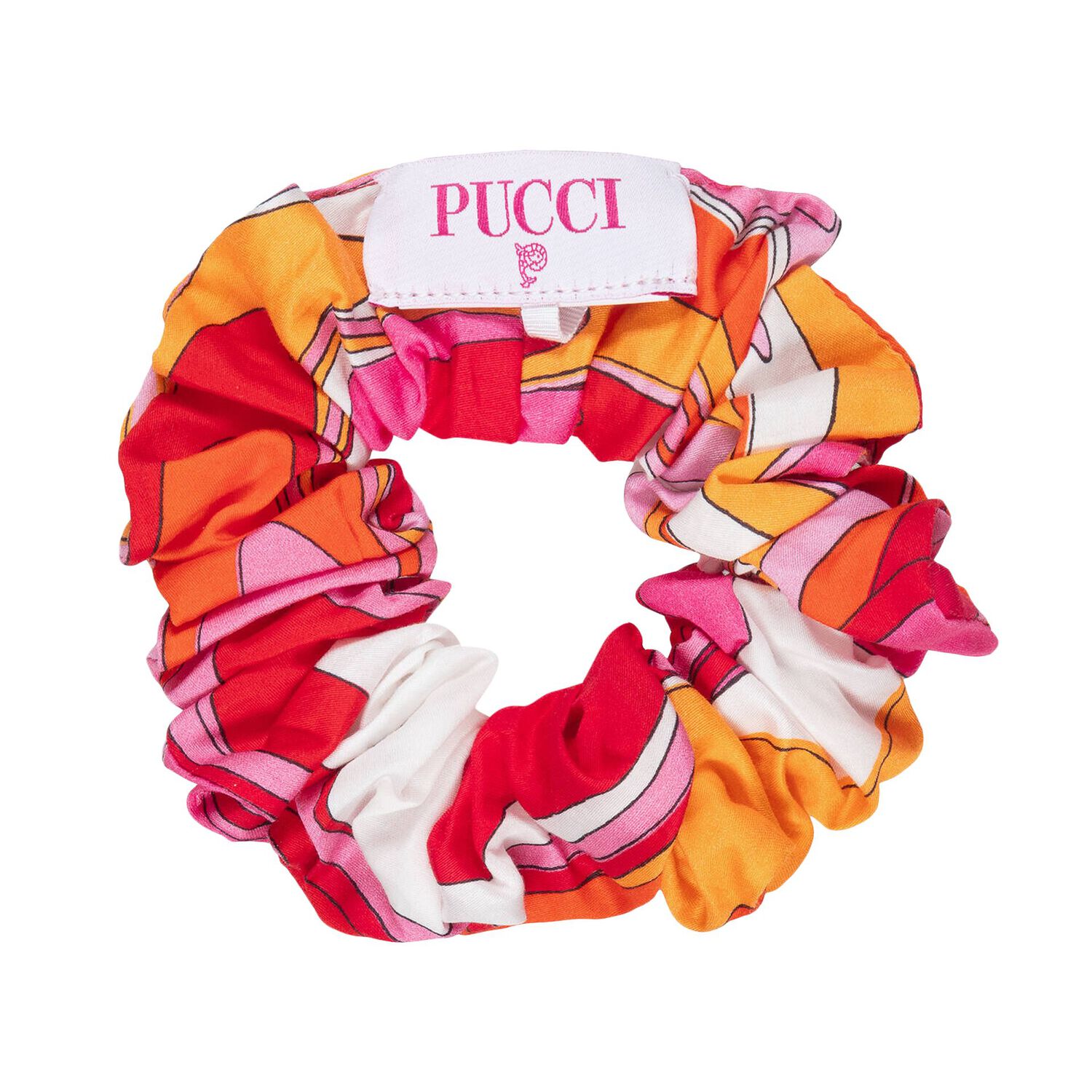 Girls Red & Orange Scrunchie, 1, hi-res