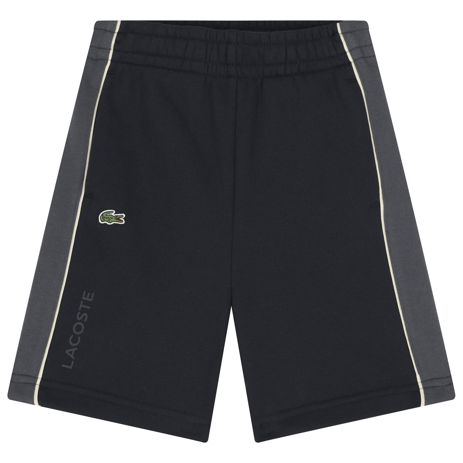 Boys Black Logo Shorts, 1, hi-res