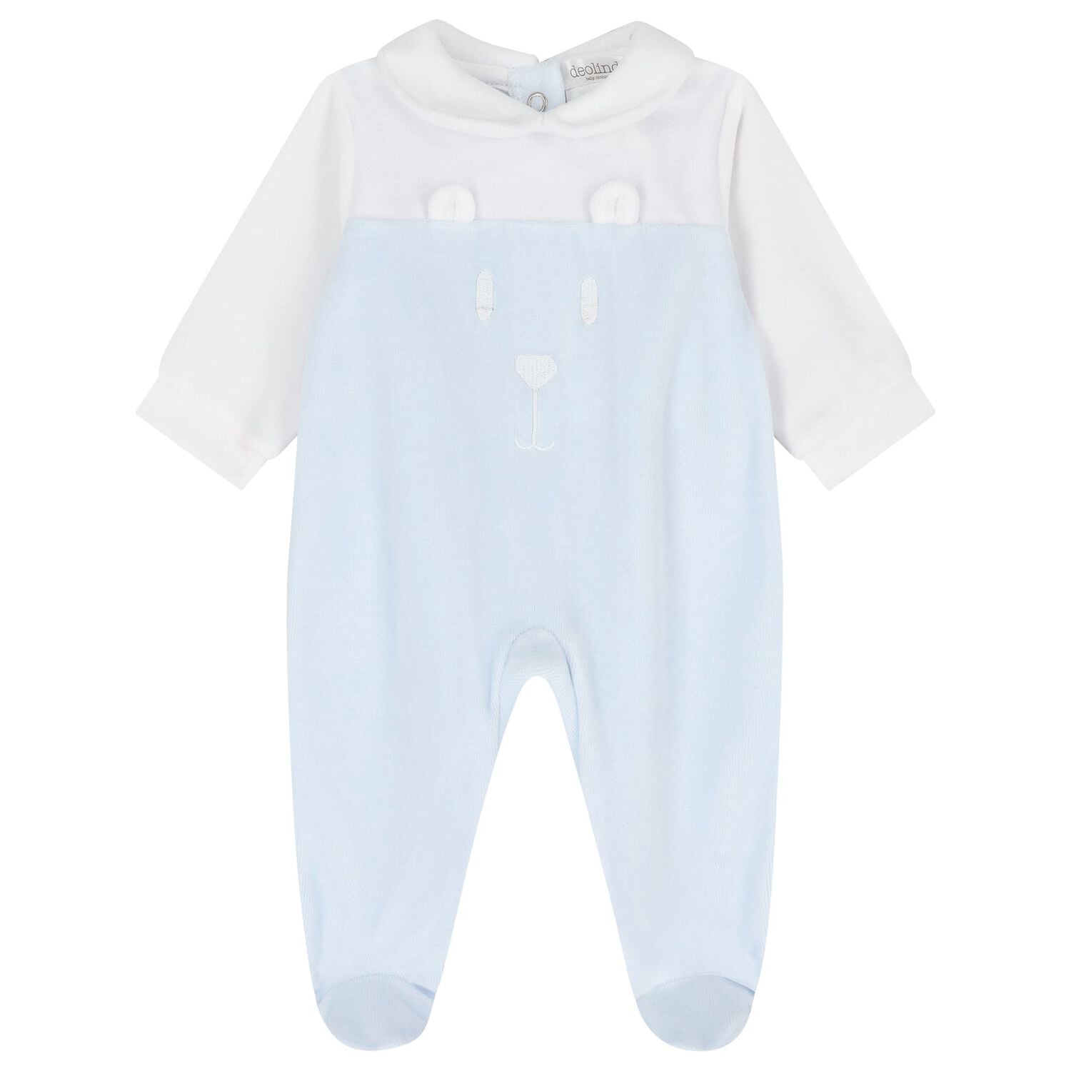 Baby Boys White & Blue Teddy Bear Babygrow Gift Set, 2, hi-res