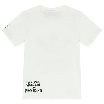 Girls White Trefoil Logo T-Shirt