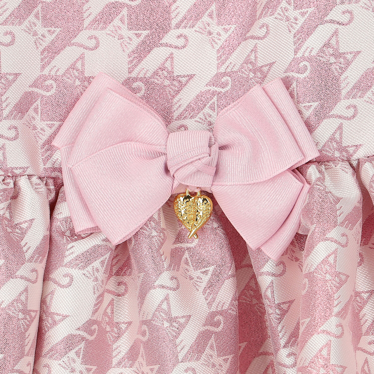 Girls Pink & White Cats Dress, 1, hi-res image number null