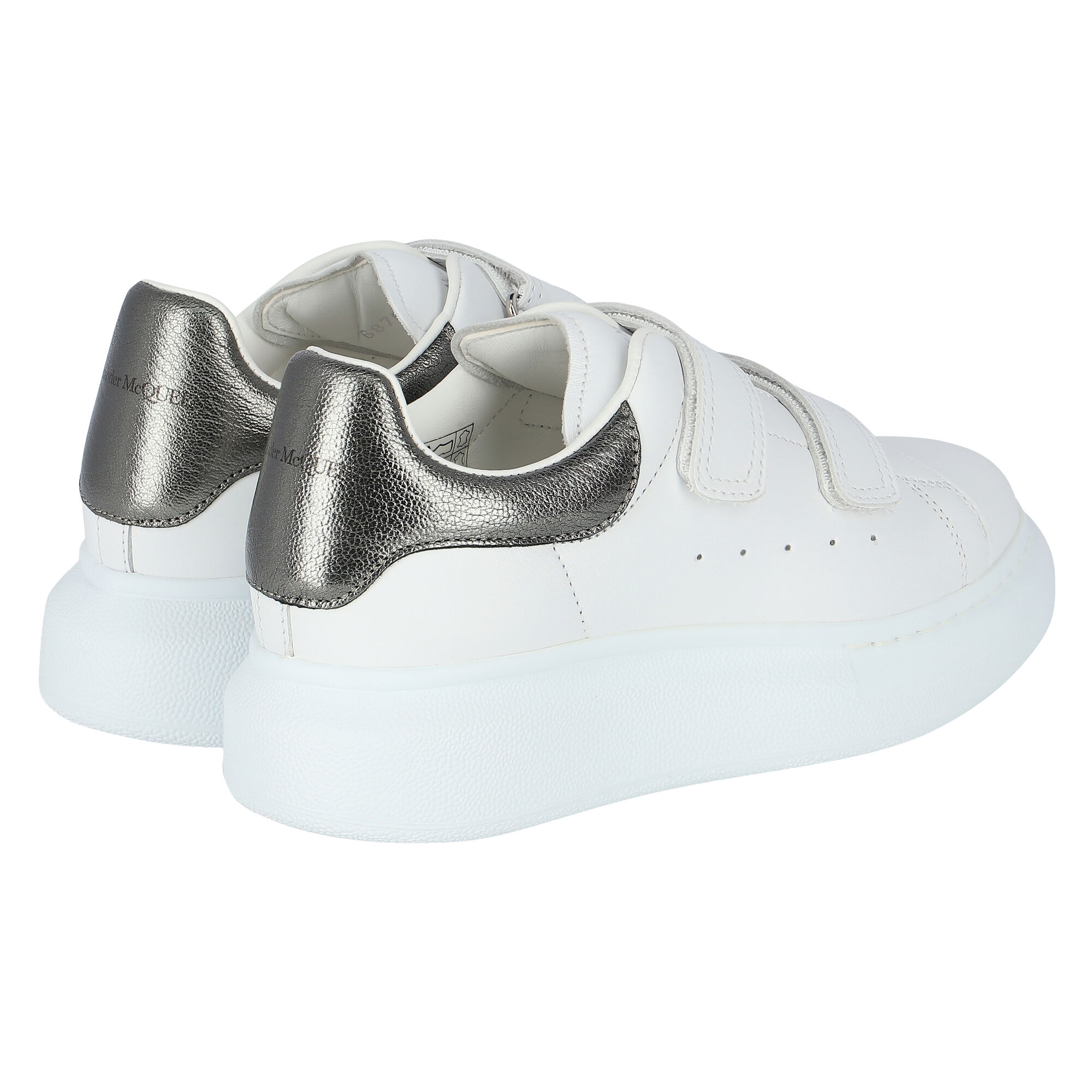 White and silver top trainers