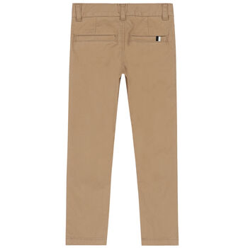 Boys Beige Chino Trousers
