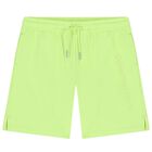 Boys Green Logo Shorts, 1, hi-res