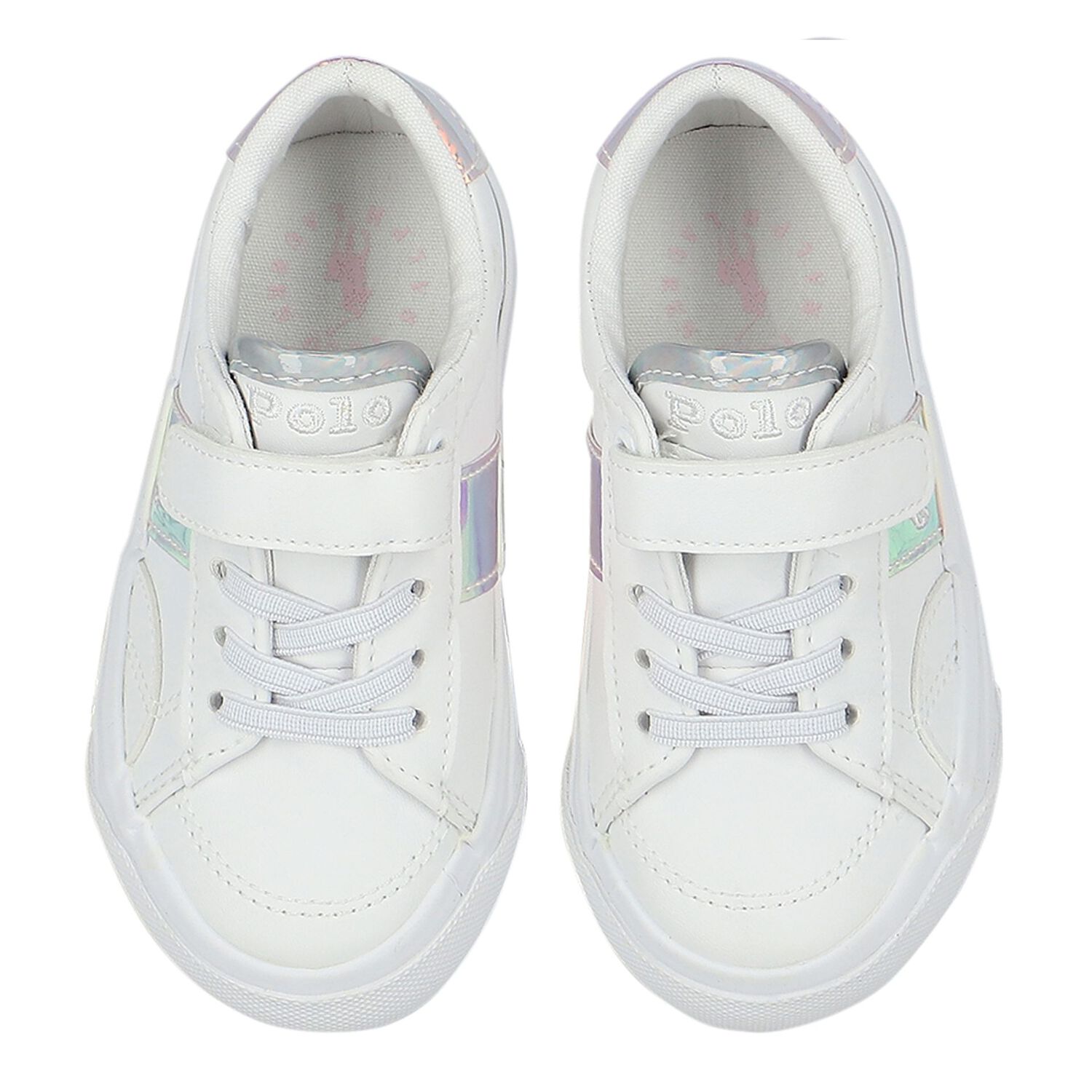 Girls White Logo Trainers, 1, hi-res image number null