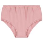 طقم بنات فستان بولو بالشعار باللون الوردي, 1, hi-res