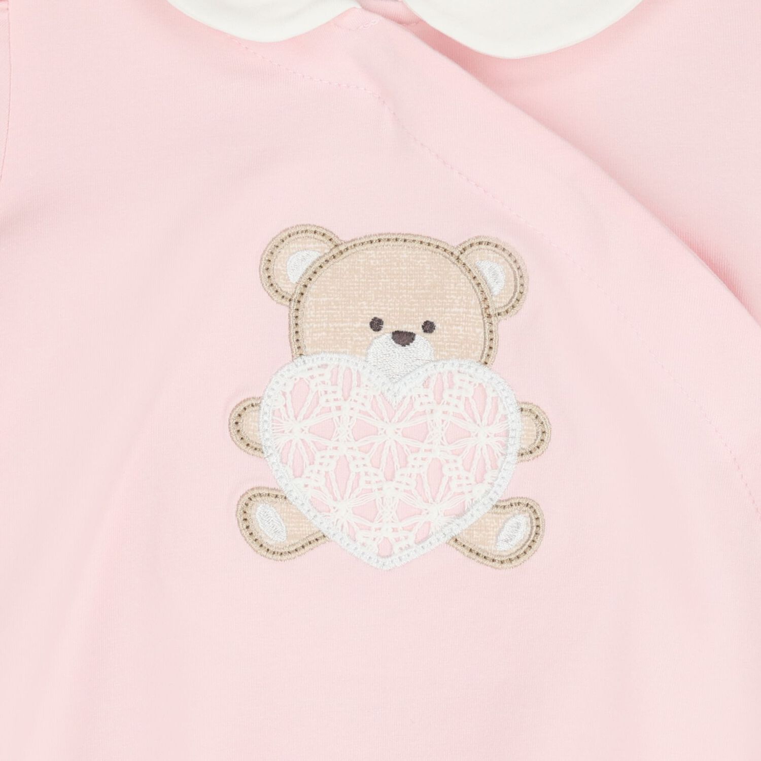 ملابس نوم للبنات الصغار  باللون الابيض والوردي  ( 2 قطعه ) , 2, hi-res