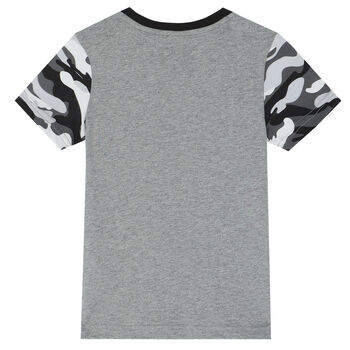 Boys Black & Grey Logo T-Shirt