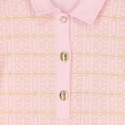 Girls Pink & Gold Logo Polo Dress, 2, hi-res