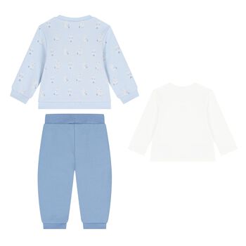 Baby Boys Blue & Ivory Tracksuit Set ( 3 Piece )