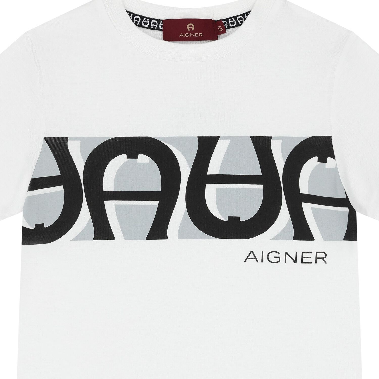 تيشيرت أولاد بالشعار باللون الأبيض, 1, hi-res image number null