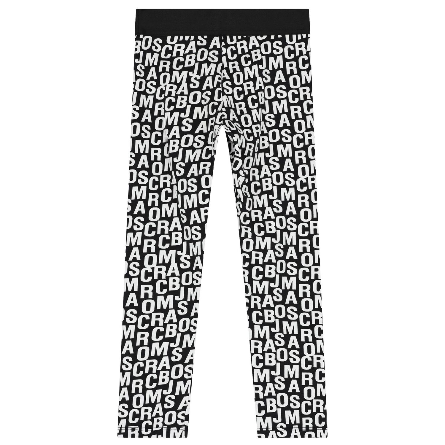 Girls Black & White Logo Leggings, 1, hi-res image number null