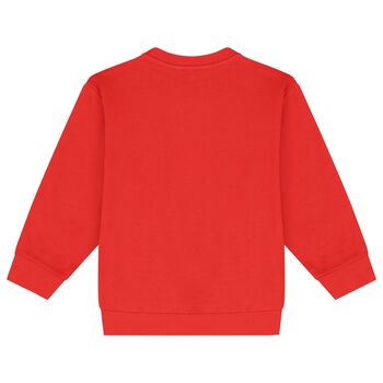 Boys Red Logo Sweatshirt