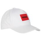 Boys White Logo Cap, 4, hi-res
