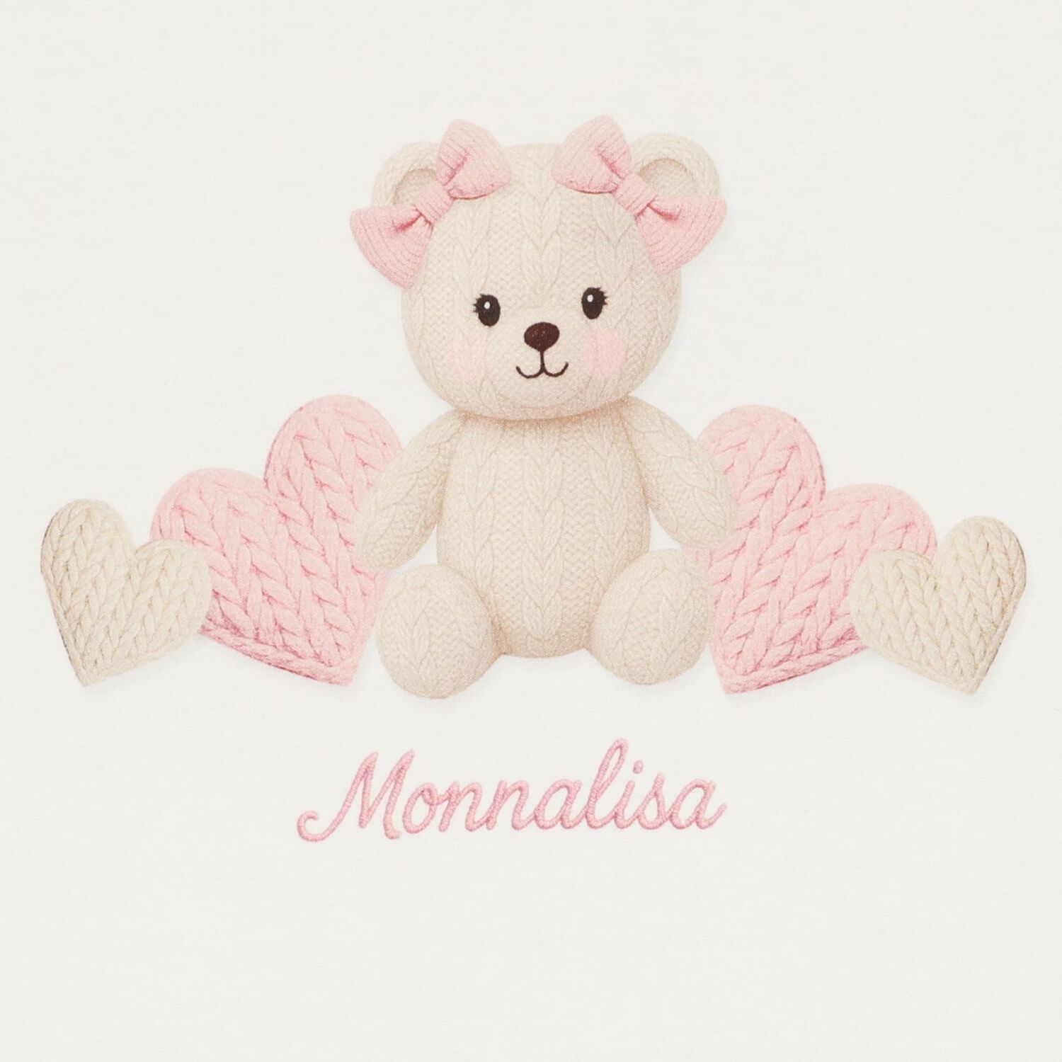 Baby Girls Ivory & Pink Teddy Bear Blanket, 1, hi-res