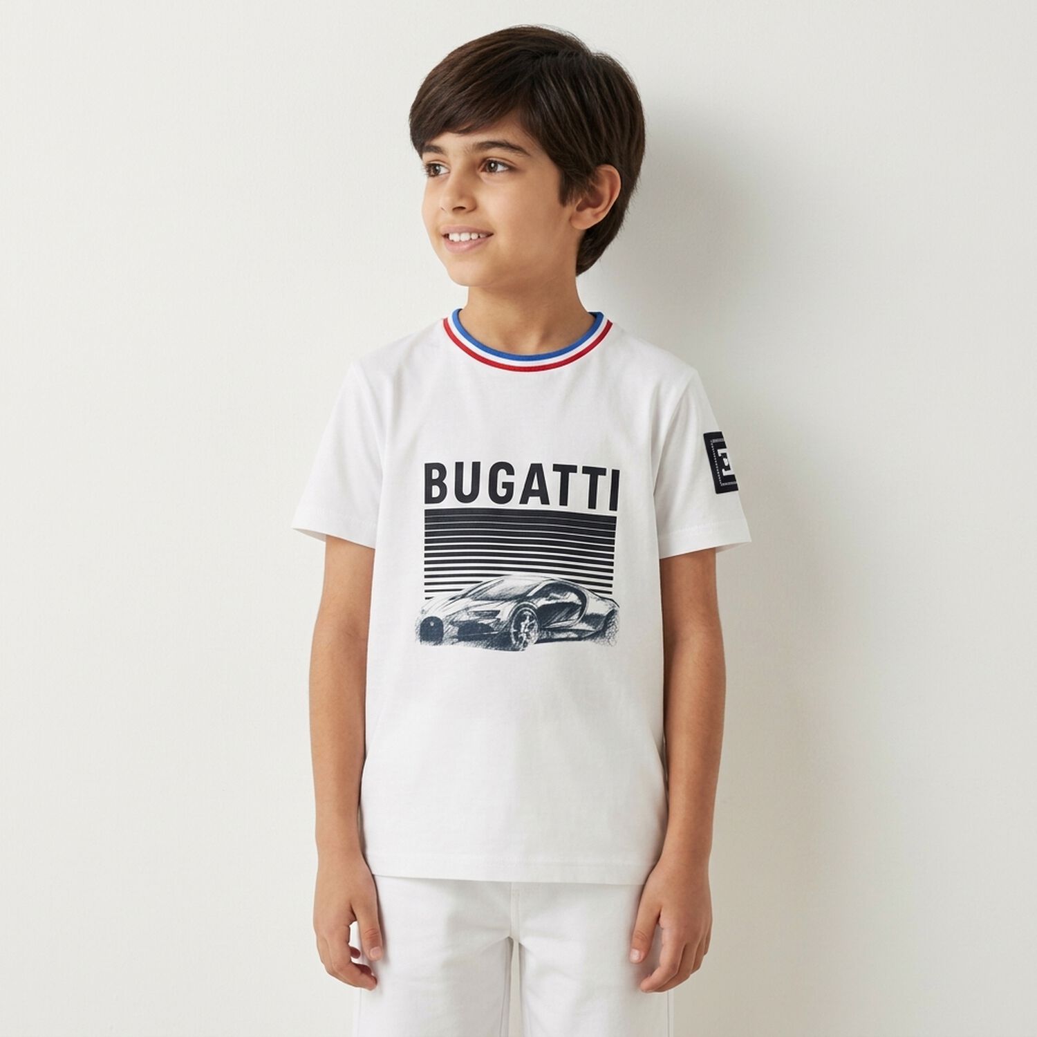 Younger Boys White Logo T-Shirt, 3, hi-res