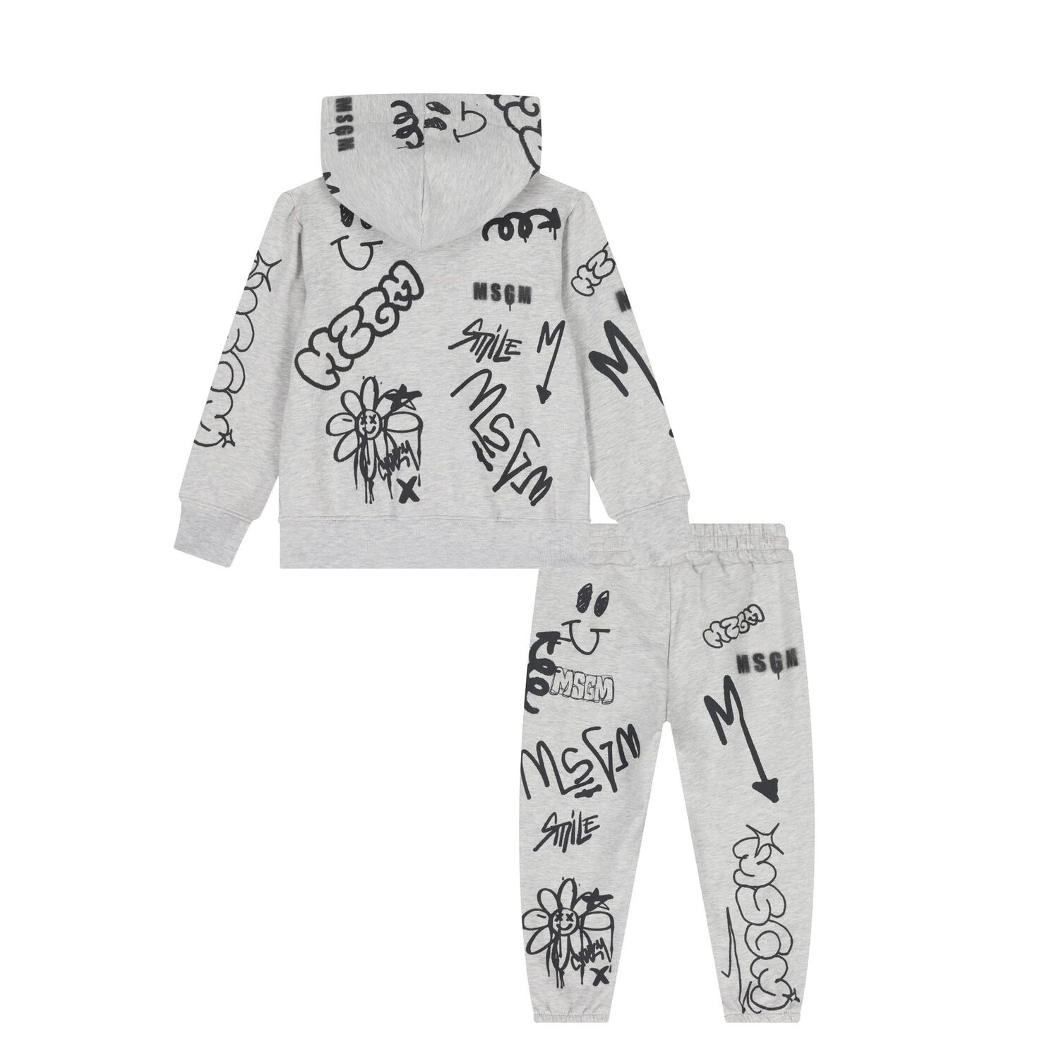 Younger Boys Grey Logo Tracksuit, 1, hi-res