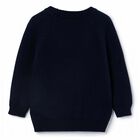 Boys Navy Knitted Sweatshirt, 1, hi-res