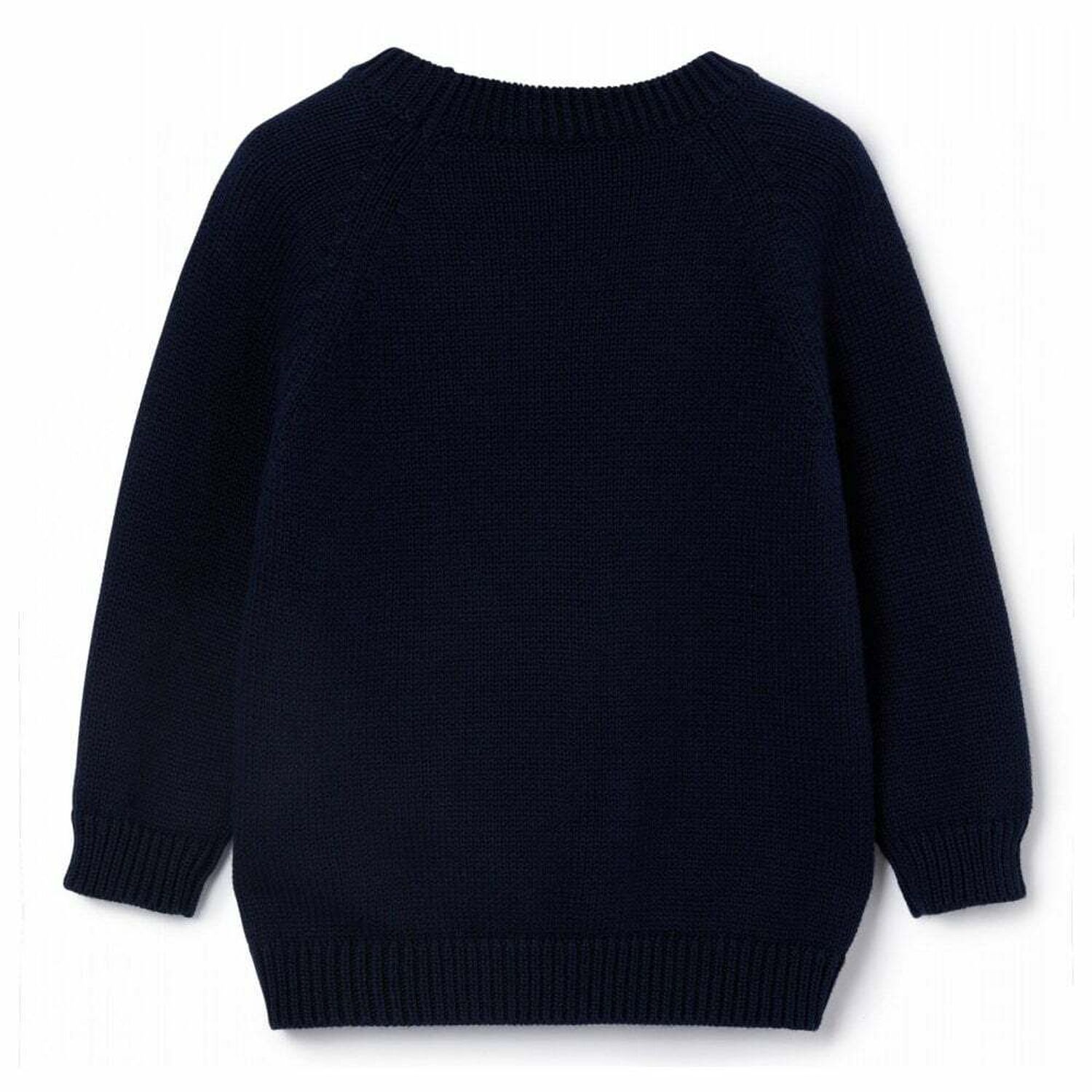 Boys Navy Knitted Sweatshirt, 1, hi-res