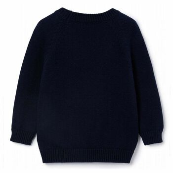 Boys Navy Knitted Sweatshirt