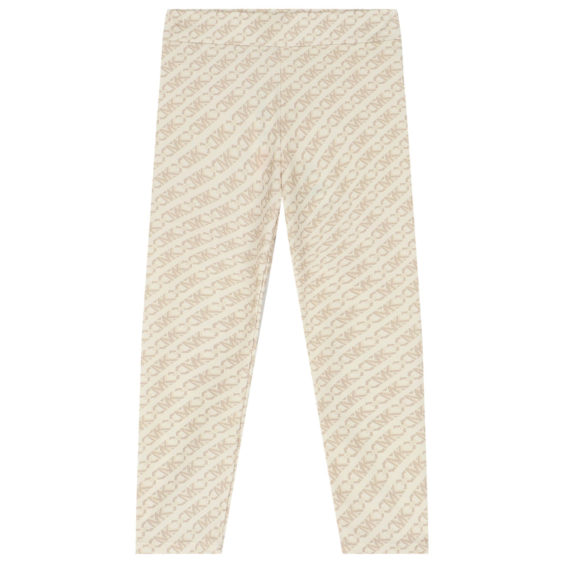 MICHAEL KORS Girls Beige Logo Leggings Junior Couture