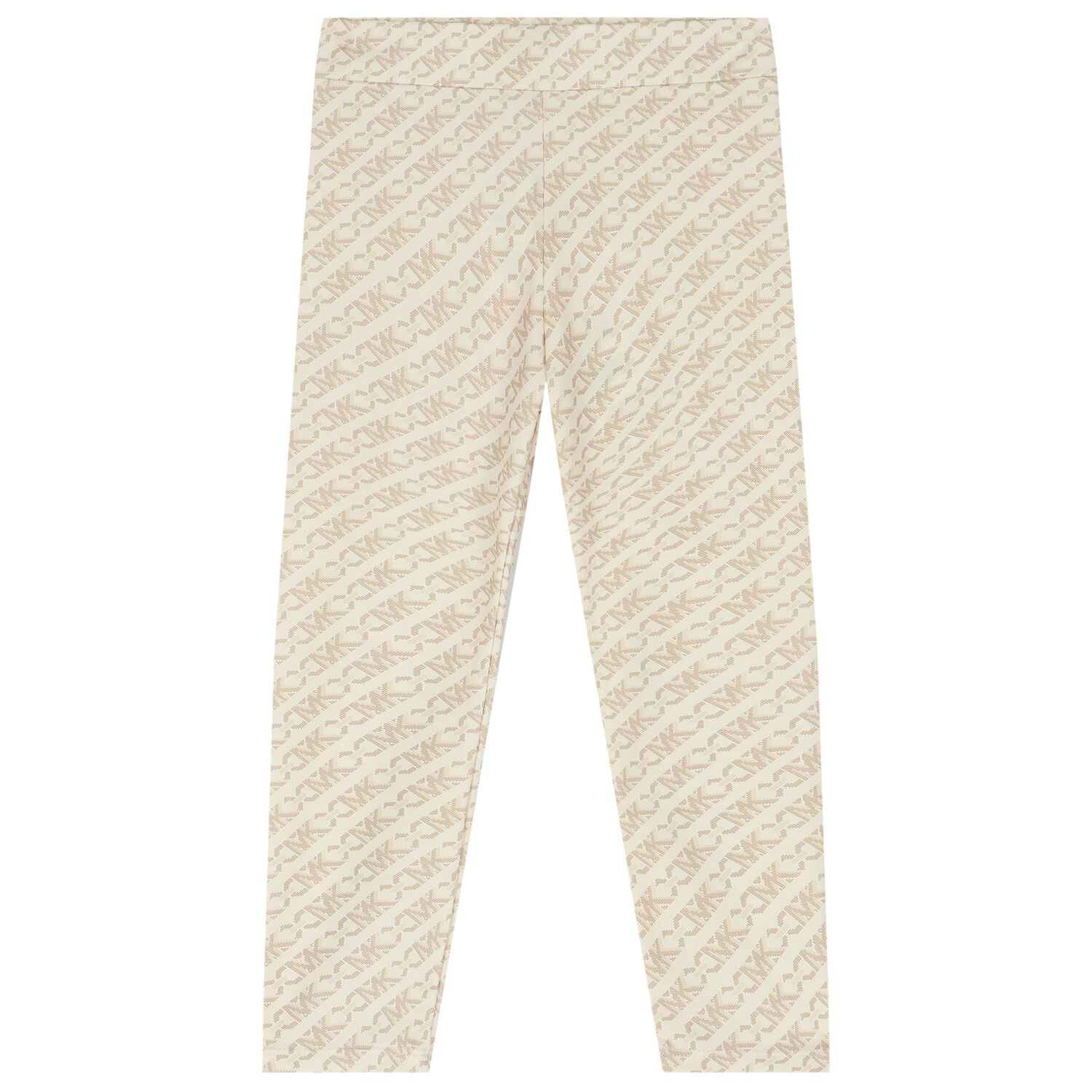 Girls Beige Logo Leggings, 1, hi-res image number null
