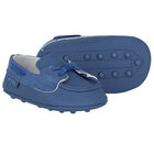 Baby Boys Blue Pre-Walker Mocassins, 2, hi-res