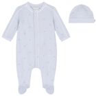 Baby Boys Blue Logo Babygrow Gift Set, 1, hi-res