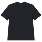 Boys Black Logo T-Shirt, 1, hi-res