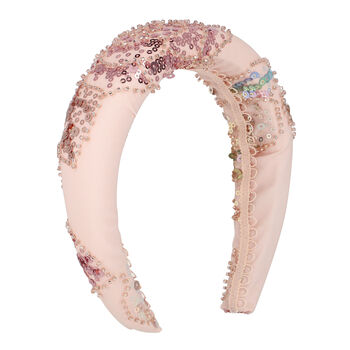 Girls Pink Sequin Hairband