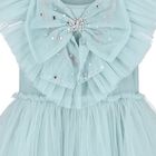 Girls Blue Embellished Tulle Dress, 1, hi-res