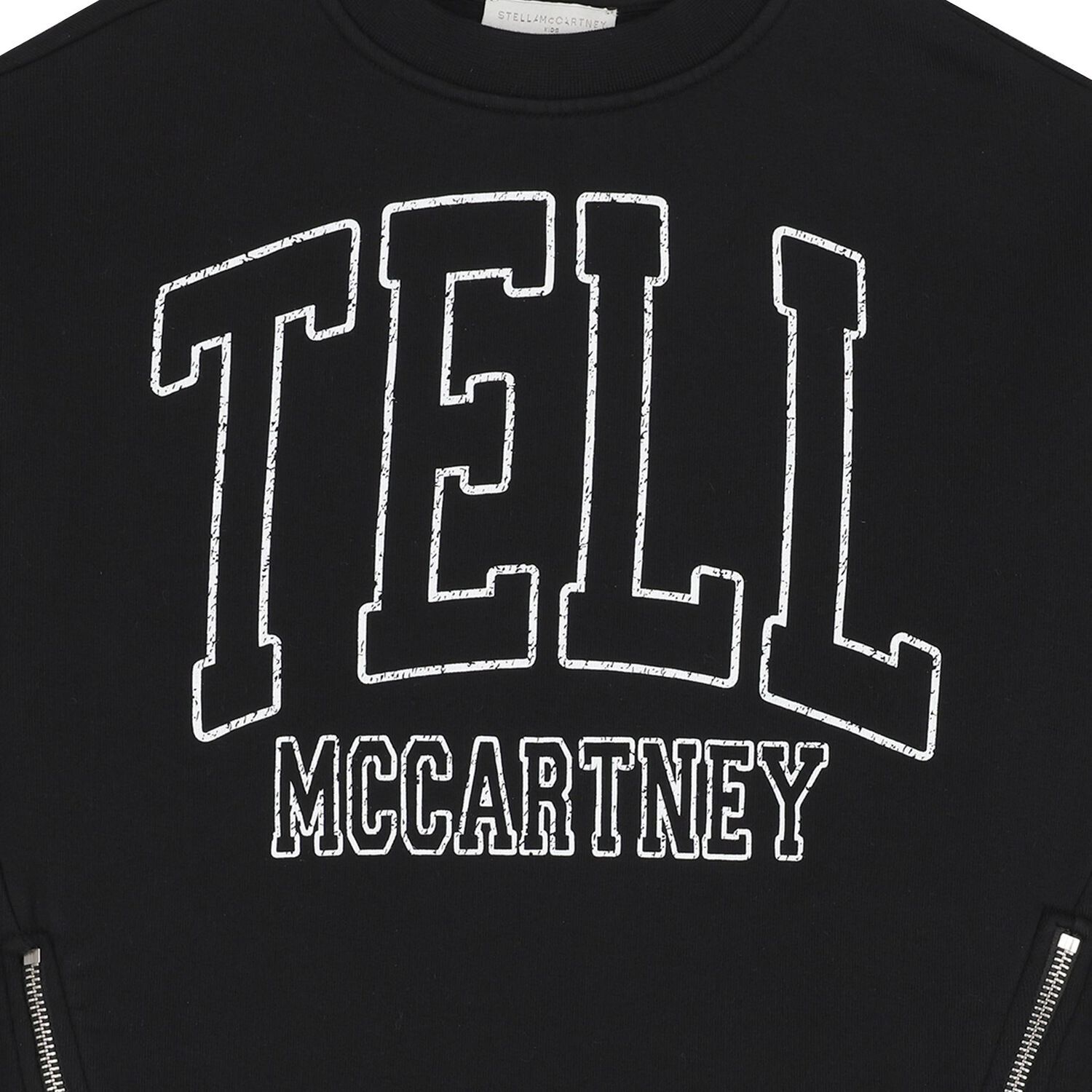 Girls Black Logo Sweatshirt, 2, hi-res