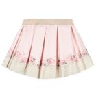 Girls Ivory & Pink Rose Skirt Set, 1, hi-res