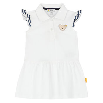 Girls White Teddy Dress