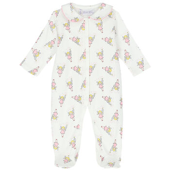 Baby Girls Ivory & Pink Fairy Babygrow