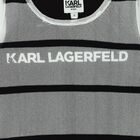 Girls Black & White Logo Dress, 1, hi-res