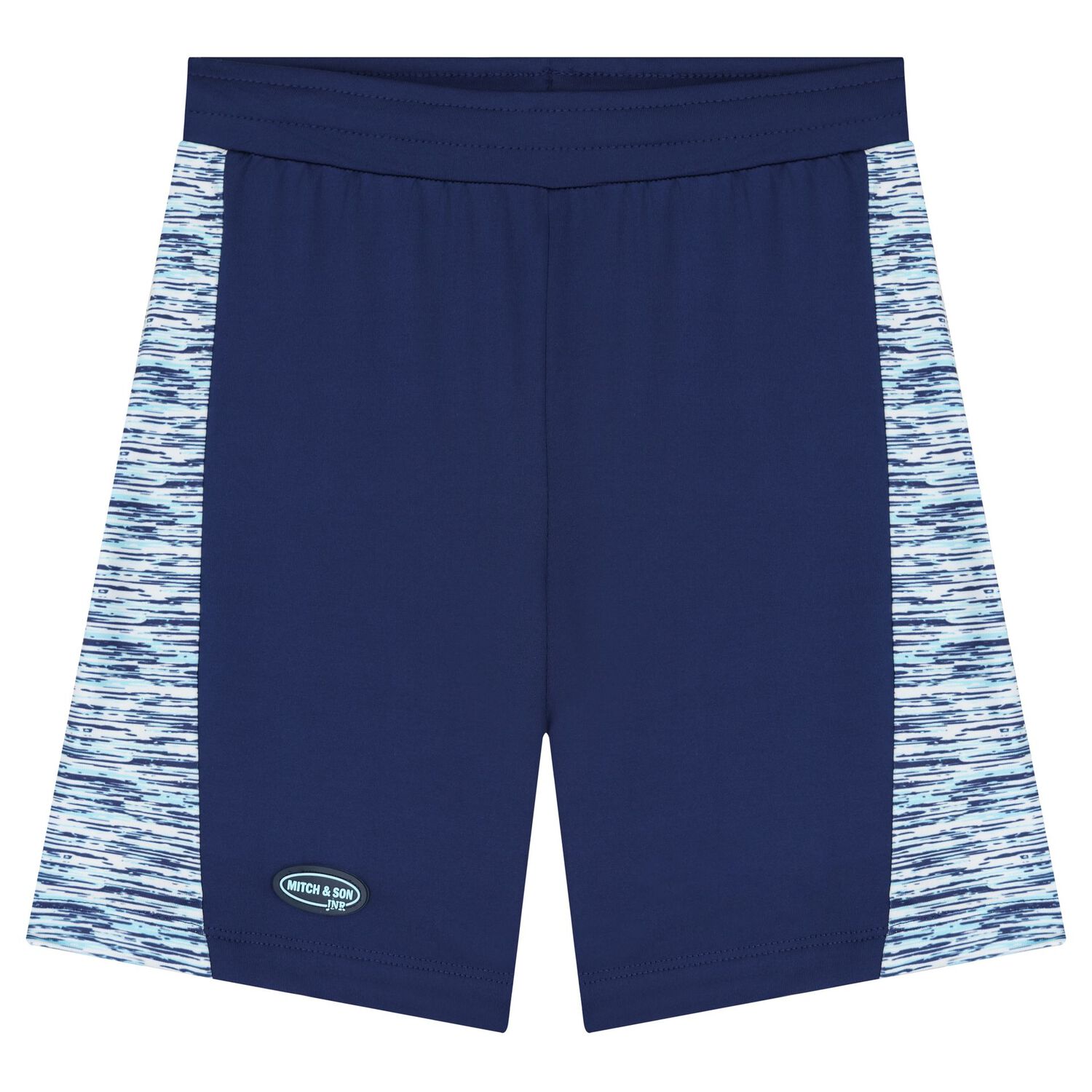 Boys Blue & White Logo Shorts Set, 1, hi-res image number null