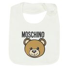 Ivory Teddy Bear Logo Hat & Bib Baby Gift Set, 1, hi-res