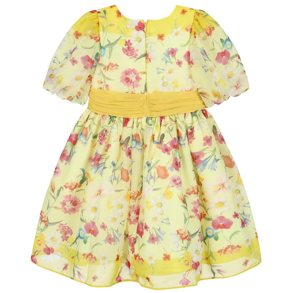 HUGO GIRLS YELLOW DRESS G00410