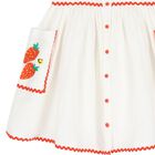 Girls Ivory Strawberry Dress, 1, hi-res