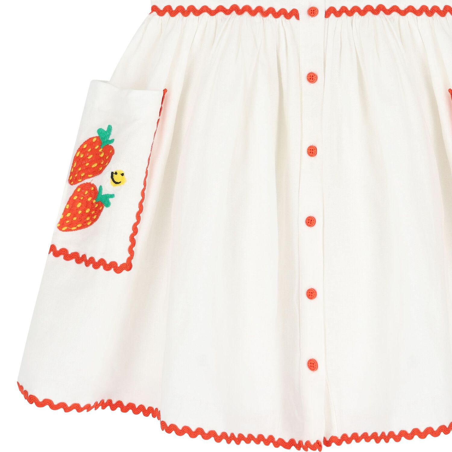 Girls Ivory Strawberry Dress, 1, hi-res image number null