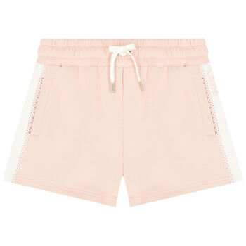 Girls Pink Logo Shorts