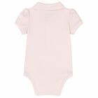 Baby Girls Pink Logo Bodysuit, 2, hi-res