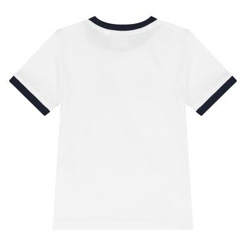 Younger Boys White Logo T-Shirt