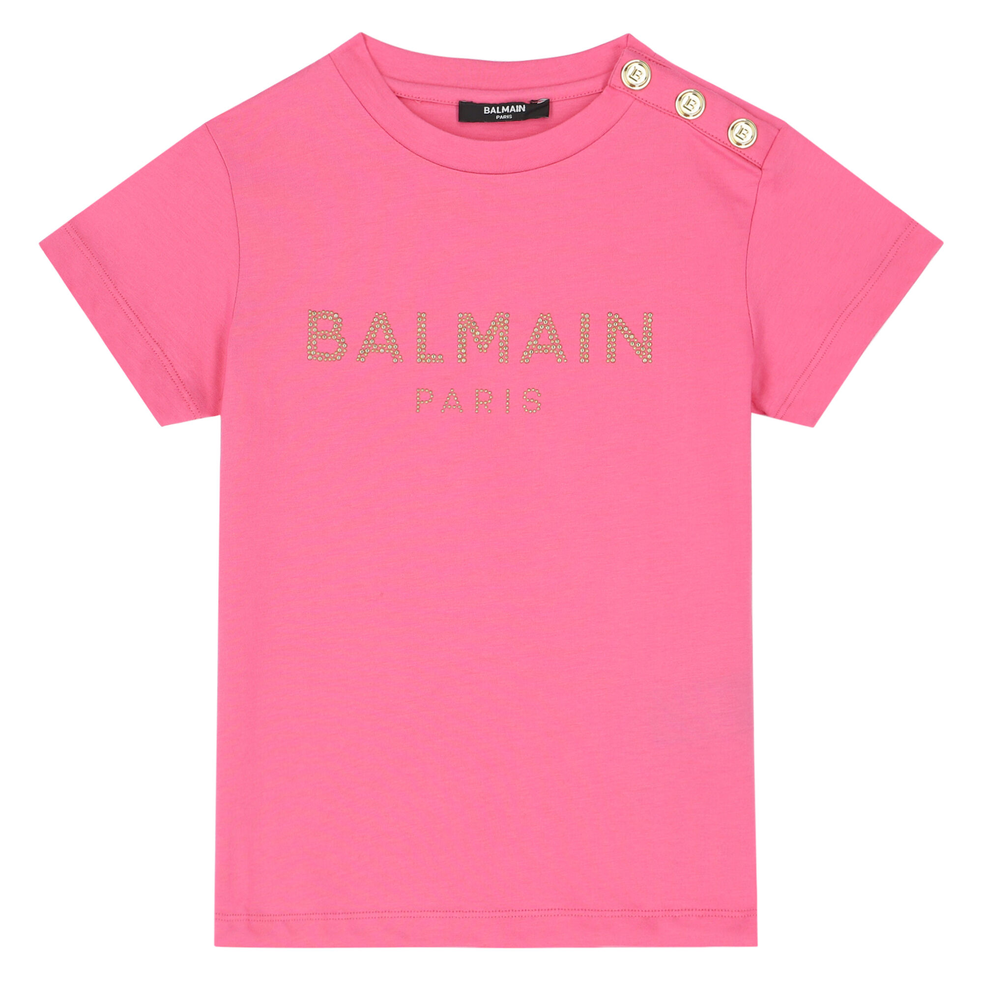 Balmain t shirt pink best sale