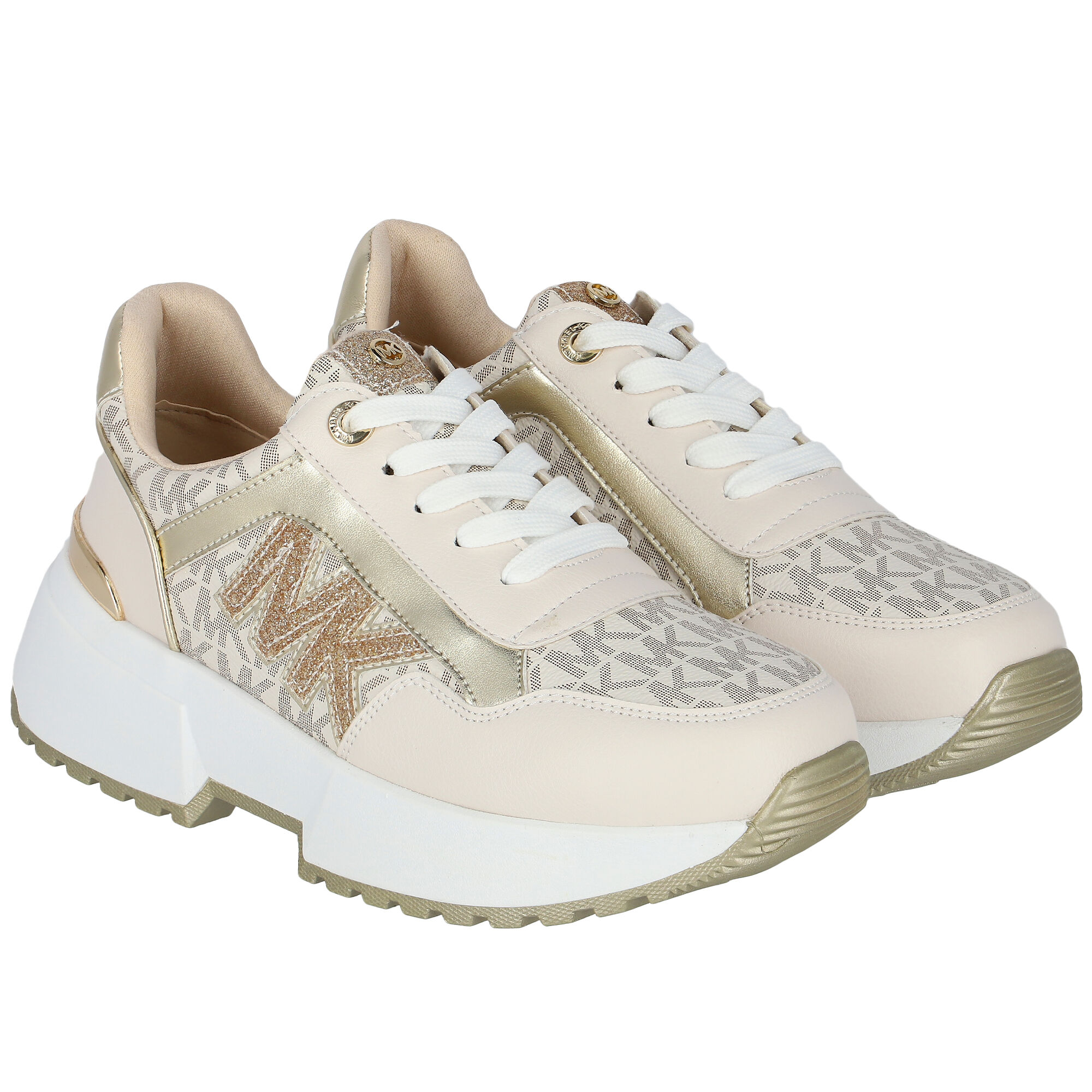 Kids gold trainers top