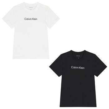 Boys Black & White Logo T-Shirt ( 2 Pack )
